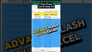 Advance Flash Fill in Excel !! #shorts #ytshorts #excel