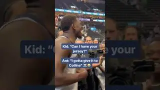 Anthony Edwards wants to give John Collins his jersey after dunking on him 😭
