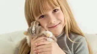 Детская фотосессия с кроликом в фотостудии (Бэкстейдж)