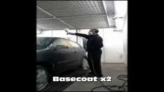 Car paint spraying and blending