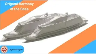Origami Paper Harmony of the Seas Cruise Ship Waterline Model | Legend Origami