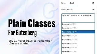 Plain Classes Gutenberg