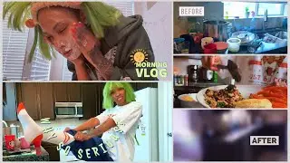 Spend the Morning with Me! ⛅️ | Morning Routine | 🗣️Hair Update | Cooking and Cleaning 🍽️🧽✨