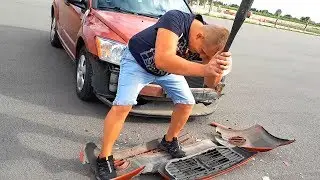 BROTHER SMASHED THE BUMPER OF BROTHER'S CAR. NERF BROS SHOW