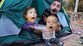 STAYING IN A TENT IN THE DESERVED FOREST FOR 24 HOURS! LAST ONE OUT WINS
