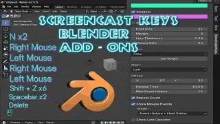 How to Enable Screencast Keys in Blender 4.2 🖥️ | Display Keyboard/Mouse Status 🚀