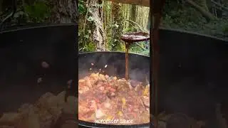 SPICY Shrimp Gumbo in the Woods!🦐🔥 | ASMR Cooking