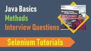 6E. Java Basics for Selenium - Methods - Interview Questions