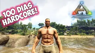 SOBREVIVENDO A 100 DIAS HARDCORE NO THE ISLAND EM LIVE -  DIA1 ao 4 - ARK SURVIVAL EVOLVED