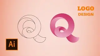 Q Letter Logo Design in Adobe Illustrator #illustratortutorial #illustratortips #logodesign