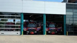 PRIO1 Uitruk Brandweer en Politie  Lelystad voor een buitenbrand 25-5131 25-5132