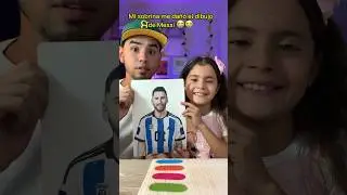 Mi sobrina me dañó el dibujo de Messi 😭😭 #messi #arte