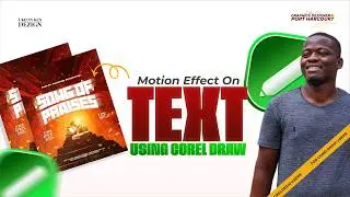 how to add motion blur on text  using coreldraw