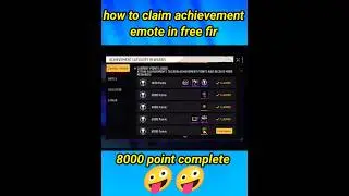 HOW TO COMPLETE ACHIEVEMENT MISSION COMPLETE || FREE FIRE EMOTE 8000✅ POINT COMPLETE #SHORT