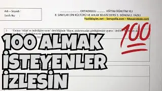 8.Sınıf Din Kültürü 1.Dönem 2.Yazılı