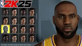 Lebron James face creation - NBA 2k25