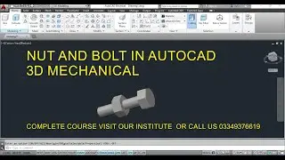 Nut Bolt AutoCAD 3D Mechanical