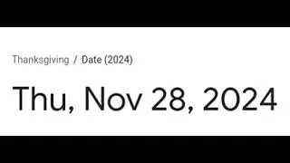 Thanksgiving 2024