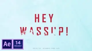 Text Animation | After Effect CC Motion Graphics | Hamza Visuals