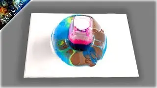 Fluid Art Painting using Metallic Colors - Amazing Result