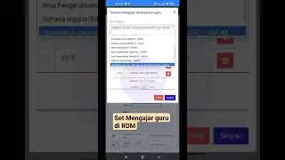 Cara set mengajar dengan tombol tambah di RDM #rdm #rapor #madrasah
