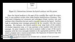 Lexical Analysis in system programming