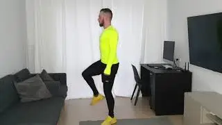 Приседания с подъемом колена перед собой