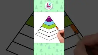 How To Draw A Pyramid🔺 | Step By Step #shorts #youtubeshorts #drawingforkids #howtodraw