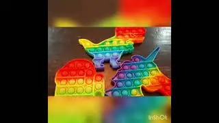 Pop it fidget dinosaur, among us, and unicorn