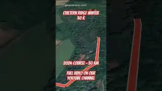Chiltern Ridge Winter 50K (2024): fly over the 50 km course! Video of the race path.