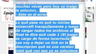 |SOLUCION AL ERROR DE MINECRAFT EXIT CODE 1| PRIMER VIDEO