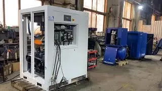Винтовой компрессор Dalgakiran DVK100 75 кВт. Обзор с демонстрацией работы
