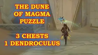 The Dune of Magma Cave Puzzle (3 Chests + Dendroculus) Sumeru Genshin Impact 3.1
