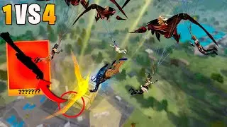 FIZ JOGADAS INACREDITÁVEIS COM A PRIMEIRA ARMA QUE ENCONTREI SOLO VS SQUAD!! FREE FIRE MOBILE
