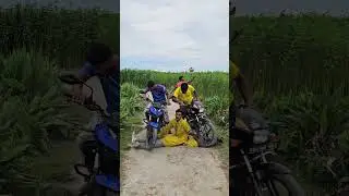 The boys fled on their motorcycles.78MM