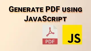 Generate PDF Using Javascript