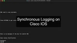 Synchronizing Console Logging on Cisco IOS Demo Video