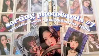 sorting photocards #7 |  super chatty version :') seventeen, loona, billlie, lesserafim, bts, & more