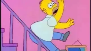Los Simpson - Homer se cae por las escaleras