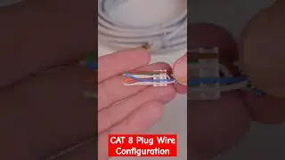 CAT 8 WIRE CONFIGURATION - T-568B #cat8 #ethernetcable
