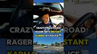 Tesla Road Rager Gets INSTANT Karma! 
