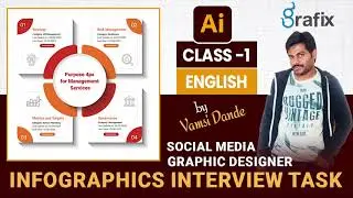 How to Create Social Media Infographics with Illustrator in English - Interview Task - Class-1