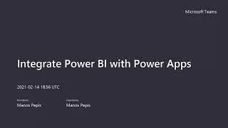 Integrate Power BI with Power Apps