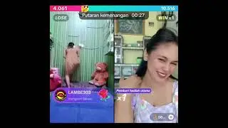 Colmek sambil berdiri di depan live