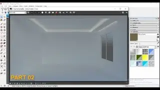 Interior design for bedroom by sketchup -part 2 - window &g & led light for ceiling