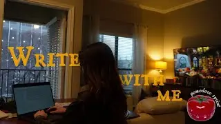 Write with me on a cozy city balcony 🏙️ soft jazz & ambient city sounds, real-time pomodoro (1 hour)