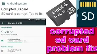 How to fix corrupted sd card in mobile,| sd card corrupted problem fix| 