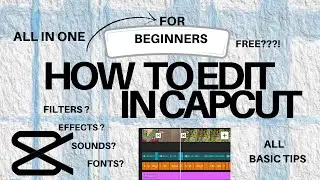 How to edit in capcut!for beginners ✨