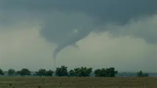Tornadoes and funnels near Perry, Oklahoma - May 24, 2008