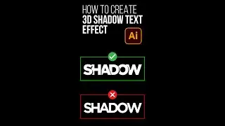 How to Create 3D Shadow Text Effect in ADOBE ILLUSTRATOR 